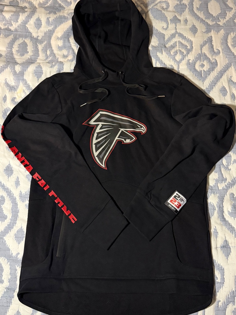 Atlanta Falcons NFL Team Black Pullover Hoodie with Team Logo